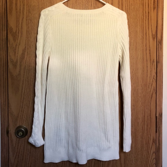 Nautica White Sweater Sweatshirt Pull Over Top M - Picture 4 of 4